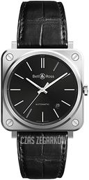 Bell & Ross Br 05 Czarny/Skóra BRS-92-BLACK-STEEL