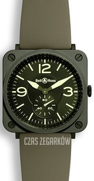 Bell & Ross BR S Quartz Zielony/Guma Ø39 mm BRS-CERAM-MIL