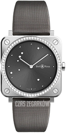 Bell & Ross Br S Quartz Szary/Satyna BRS-GREY-DIAMOND-EAGLE-DIAMONDS-