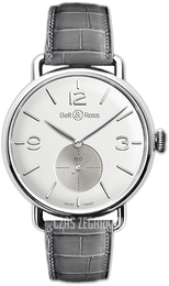 Bell & Ross WW1 Srebrny/Skóra Ø41 mm BRWW1-ME-AG-OP-SCR