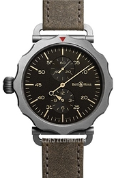 Bell & Ross WW2 Brązowy/Skóra Ø49 mm BRWW2-REG-HER-SCA