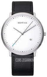 Bering Slim Biały/Skóra Ø39 mm 11139-404