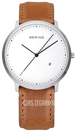 Bering Classic Biały/Skóra Ø39 mm 11139-504