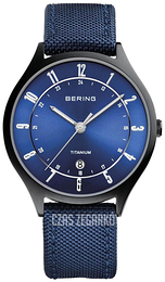 Bering Titanium Niebieski/Tkanina Ø39 mm 11739-827