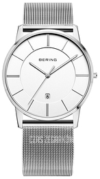 Bering Classic Biały/Stal Ø39 mm 13139-000