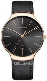 Bering Classic Czarny/Skóra Ø38 mm 13338-462
