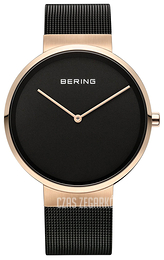Bering Classic Czarny/Stal Ø39 mm 14539-166