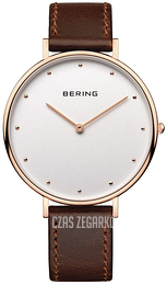 Bering Classic Biały/Skóra Ø39 mm 14839-564