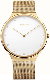 Bering Ultra Slim Biały/Stal w odcieniu złota Ø34 mm 18434-334