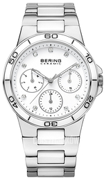 Bering Ceramic Biały/Stal Ø37 mm 32237-AZ1