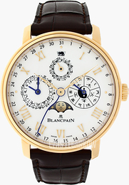 Blancpain Villeret Biały/Skóra Ø45 mm 0888-3631-55B