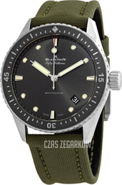 Blancpain Fifty Fathoms Szary/Skóra Ø43 mm 5000-1110-K52A