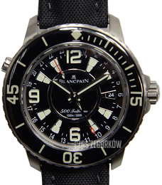 Blancpain Fifty Fathoms Czarny/Skóra Ø48 mm 50021-12B30-52B