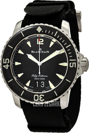 Blancpain Fifty Fathoms Czarny/Tkanina Ø45 mm 5050-12B30-NABA