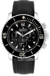 Blancpain Fifty Fathoms Czarny/Skóra Ø45 mm 5085F-1130-52A