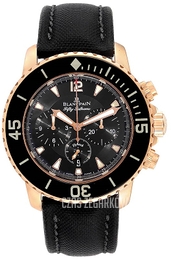 Blancpain Fifty Fathoms Czarny/Skóra Ø45 mm 5085F-3630-52A