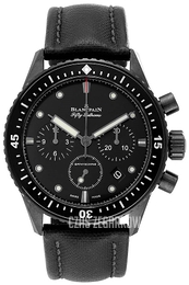 Blancpain Fifty Fathoms Czarny/Skóra Ø43 mm 5200-0130-B52A