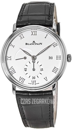 Blancpain Villeret Ultraflach Biały/Skóra Ø40 mm 6606-1127-55B