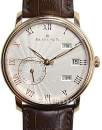 Blancpain Villeret Srebrny/Skóra Ø40 mm 6670-3642-55B
