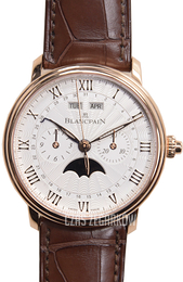 Blancpain Villeret Srebrny/Skóra Ø40 mm 6685-3642-55B