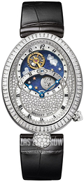Breguet Reine De Naples Zestaw diamentów/Skóra Ø34 mm 8999BB-8D-974-DD0D