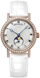 Breguet Classique Biały/Skóra Ø30 mm 9088BR-52-964-DD0D