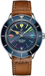 Breitling Superocean Heritage 57 Niebieski/Skóra Ø42 mm A103702A1C1X1