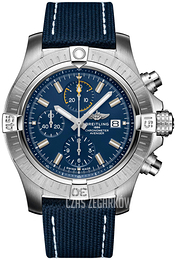 Breitling Avenger Chronograph 45 Niebieski/Skóra Ø45 mm A13317101C1X1