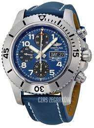 Breitling Superocean Chronograph Steelfish Niebieski/Skóra Ø44 mm A13341C3-C893-105X-A20BASA.1