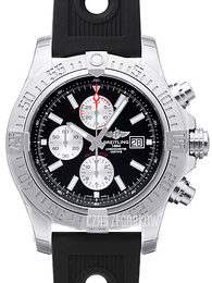 Breitling Super Avenger II Chronograph Czarny/Guma Ø48 mm A1337111.BC29.201S.A20D.2