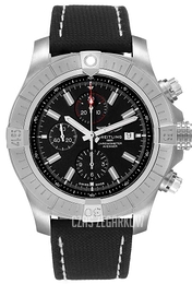 Breitling Super Avenger Chronograph 48 Czarny/Skóra Ø48 mm A13375101B1X1