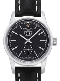 Breitling Transocean Czarny/Skóra Ø38 mm A1631012-BD15-428X-A18BA.1