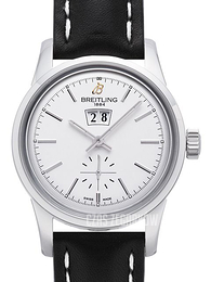 Breitling Transocean Srebrny/Skóra Ø38 mm A1631012-G781-428X-A18BA.1