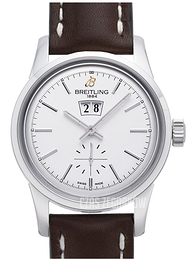 Breitling Transocean Srebrny/Skóra Ø38 mm A1631012-G781-431X-A18BA.1