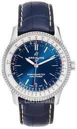 Breitling Navitimer 01 Niebieski/Skóra Ø38 mm A17325211C1P1