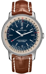 Breitling Navitimer 01 Niebieski/Skóra Ø38 mm A17325211C1P2