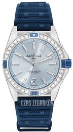 Breitling Super Chronomat Automatic 38 Niebieski/Guma Ø38 mm A17356531C1S1