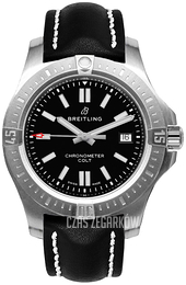 Breitling Colt Automatic Czarny/Skóra Ø44 mm A17388101B1X1