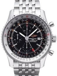 Breitling Navitimer World Czarny/Stal Ø46 mm A2432212-B726-443A