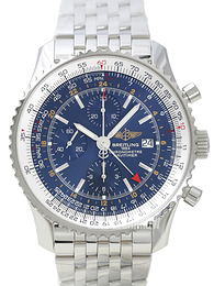 Breitling Navitimer World Niebieski/Stal Ø46 mm A2432212-C651-443A