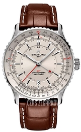 Breitling Navitimer Automatic GMT 41 Kremowy/Skóra Ø41 mm A32310211G1P1