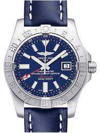 Breitling Avenger II GMT Niebieski/Skóra Ø43 mm A3239011.C872.105X.A20BA.1