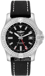 Breitling Avenger Automatic Gmt 43 Czarny/Skóra Ø43 mm A32397101B1X2