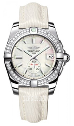 Breitling Galactic 36 Biały/Skóra Ø36 mm A3733053.A716.236X.A16BA.1