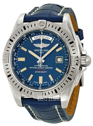 Breitling Galactic 44 Niebieski/Skóra Ø44 mm A45320B9-C902-731P-A20BA.1