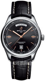 Breitling Premier Automatic Czarny/Skóra Ø40 mm A45340241B1P1
