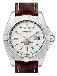 Breitling Galactic 41 Srebrny/Skóra Ø41 mm A49350L2-G699-724P-A18BA.1