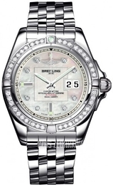 Breitling Galactic 41 Biały/Stal Ø41 mm A49350LA-A702-366A