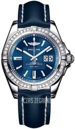Breitling Galactic 41 Niebieski/Skóra Ø41 mm A49350LA-C806-113X-A18BA.1