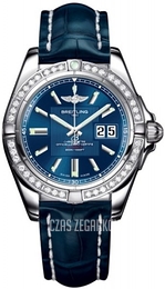 Breitling Galactic 41 Niebieski/Skóra Ø41 mm A49350LA-C806-718P-A18BA.1